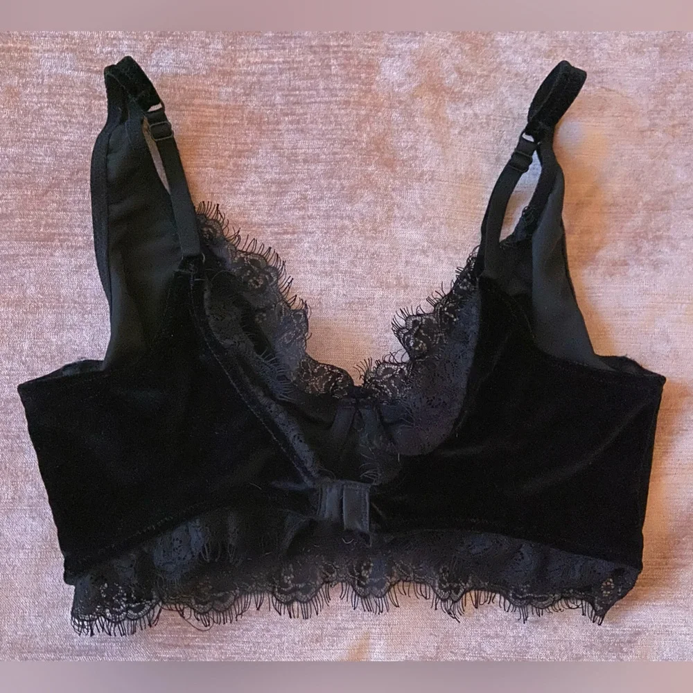 Free People Black Velvet Bra - Picture 6 of 6